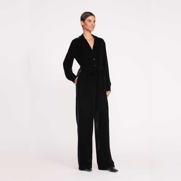 STAUD Pants - Staud ELIJAH JUMPSUIT BLACK